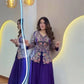 Sequin Paisley Peplum Sharara Set