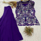 Sequin Paisley Peplum Sharara Set