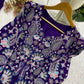 Sequin Paisley Peplum Sharara Set
