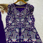 Sequin Paisley Peplum Sharara Set