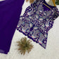 Sequin Paisley Peplum Sharara Set