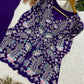 Sequin Paisley Peplum Sharara Set