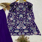 Sequin Paisley Peplum Sharara Set