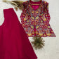 Sequin Paisley Peplum Sharara Set