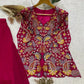 Sequin Paisley Peplum Sharara Set