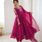 Mirror Sequin Embroidered Anarkali