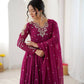Mirror Sequin Embroidered Anarkali