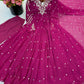 Mirror Sequin Embroidered Anarkali