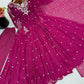 Mirror Sequin Embroidered Anarkali