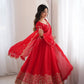 Scarlet Sequin Embroidered Anarkali Set