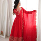Scarlet Sequin Embroidered Anarkali Set