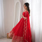 Scarlet Sequin Embroidered Anarkali Set