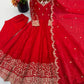 Scarlet Sequin Embroidered Anarkali Set