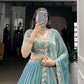 Zari Shimmer Embroidered Lehenga Set with Dupatta