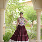 Rayon Kutchi Embroidered Lehenga Set