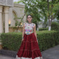 Rayon Kutchi Embroidered Lehenga Set