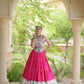 Rayon Kutchi Embroidered Lehenga Set