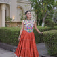 Rayon Kutchi Embroidered Lehenga Set
