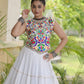 Rayon Kutchi Embroidered Lehenga Set