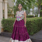 Rayon Kutchi Embroidered Lehenga Set