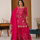 Heavy Chinnon Silk Embroidered Lehenga Set