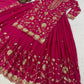 Heavy Chinnon Silk Embroidered Lehenga Set