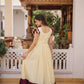 Embroidered Cotton Flair Gown