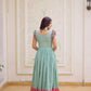 Embroidered Cotton Flair Gown