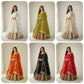 Sequin Border Designer Flared Anarkali Suit in silk fabric