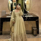 Sequin Border Designer Flared Anarkali Suit in silk fabric