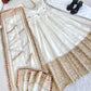 Sequin Border Designer Flared Anarkali Suit in silk fabric