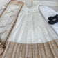 Sequin Border Designer Flared Anarkali Suit in silk fabric