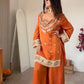 Mirror Work Fendy Silk Sharara Set with Dupatta