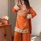 Mirror Work Fendy Silk Sharara Set with Dupatta