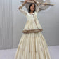 Ivory Kediyu Mirror Work Lehenga