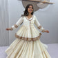 Ivory Kediyu Mirror Work Lehenga