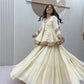 Ivory Kediyu Mirror Work Lehenga