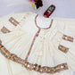 Ivory Kediyu Mirror Work Lehenga