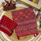 Red Ajrakh Mirrorwork Saree