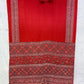 Red Ajrakh Mirrorwork Saree