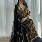 Black Floral Sequin Sharara Set