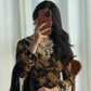 Black Floral Sequin Sharara Set