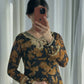 Black Floral Sequin Sharara Set