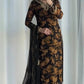 Black Floral Sequin Sharara Set
