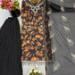 Black Floral Sequin Sharara Set