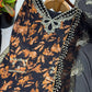 Black Floral Sequin Sharara Set