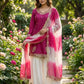 Embroidered French Crepe Top Palazzo Set with Organza Dupatta