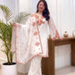 Ivory Rust Embroidered Kurti Set