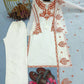 Ivory Rust Embroidered Kurti Set