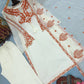 Ivory Rust Embroidered Kurti Set